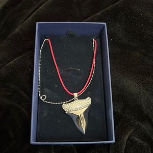 Swarovski large shark tooth necklace